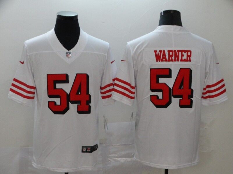 Men’s San Francisco 49ers Fred Warner #54 White Jersey
