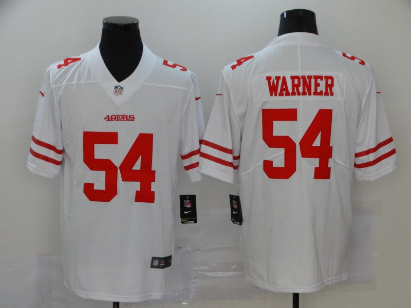 Men’s San Francisco 49ers Fred Warner #54 White Jersey