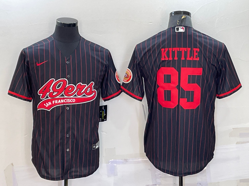 Men’s San Francisco 49ers George Kittle #85 Black Jersey Joint Edition