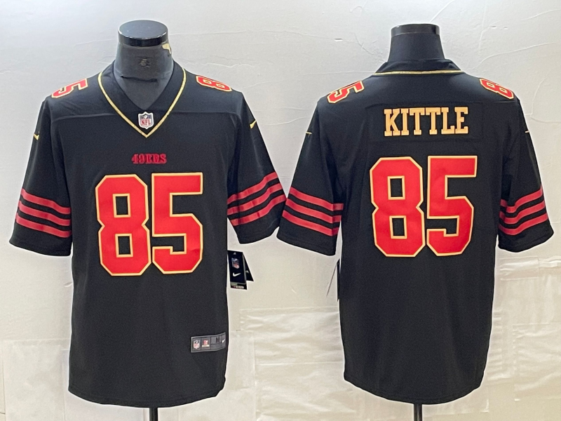 Men’s San Francisco 49ers George Kittle #85 Black Vapor F.U.S.E. Limited Jersey