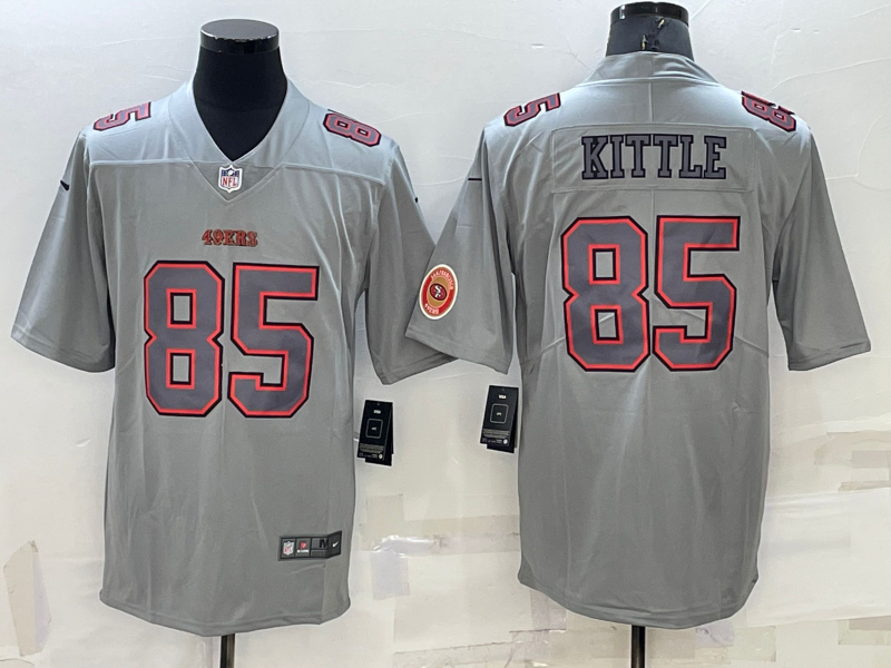 Men’s San Francisco 49ers George Kittle #85 Gray Atmosphere Jersey