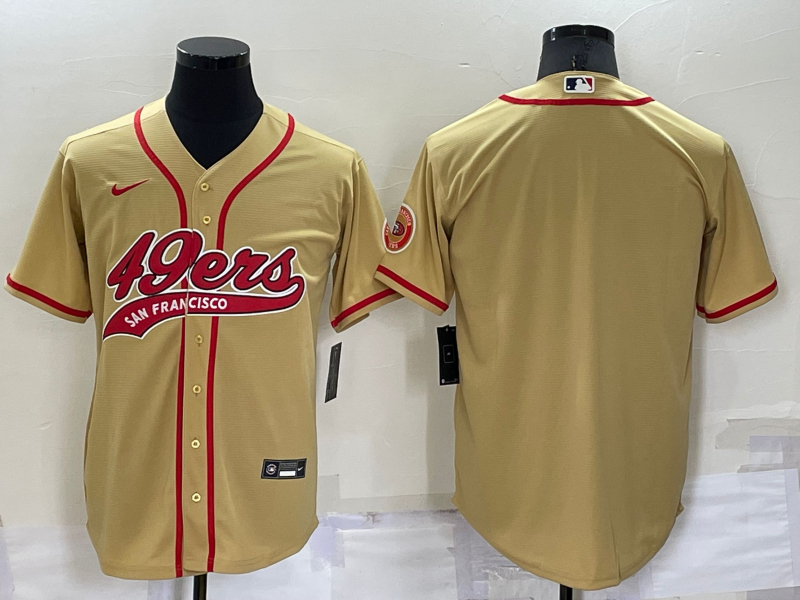 Men’s San Francisco 49ers Gold Blank Jersey