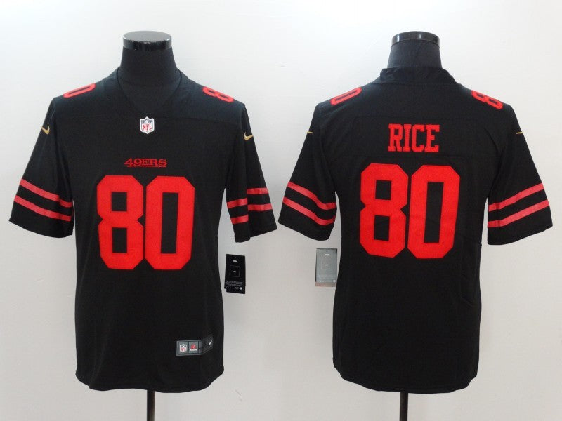 Men’s San Francisco 49ers Jerry Rice #80 Black Jersey