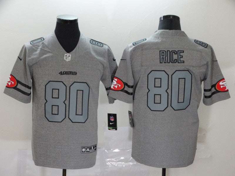 Men’s San Francisco 49ers Jerry Rice #80 Gray Jersey