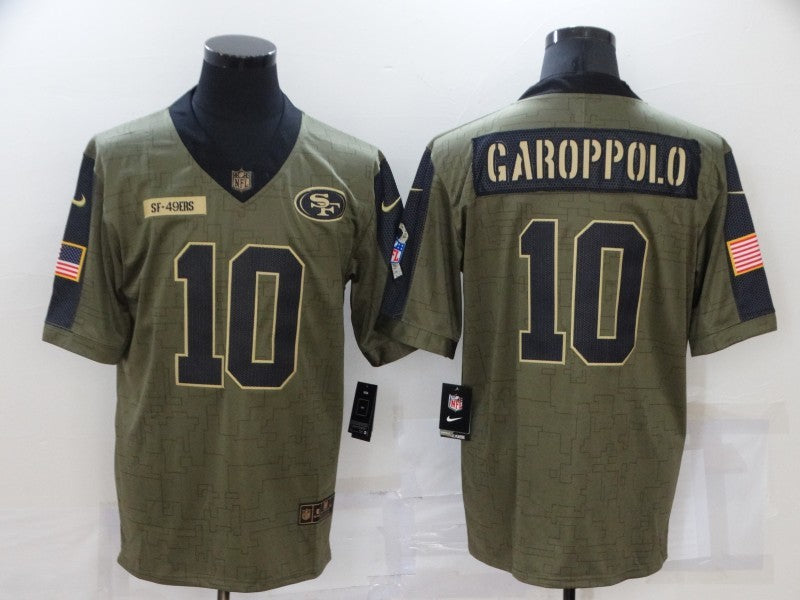 Men’s San Francisco 49ers Jimmy Garoppolo #10 Brown Jersey