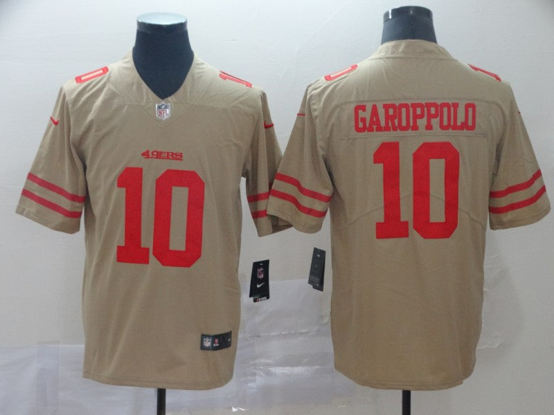 Men’s San Francisco 49ers Jimmy Garoppolo #10 Gold Inverted Legend Jersey