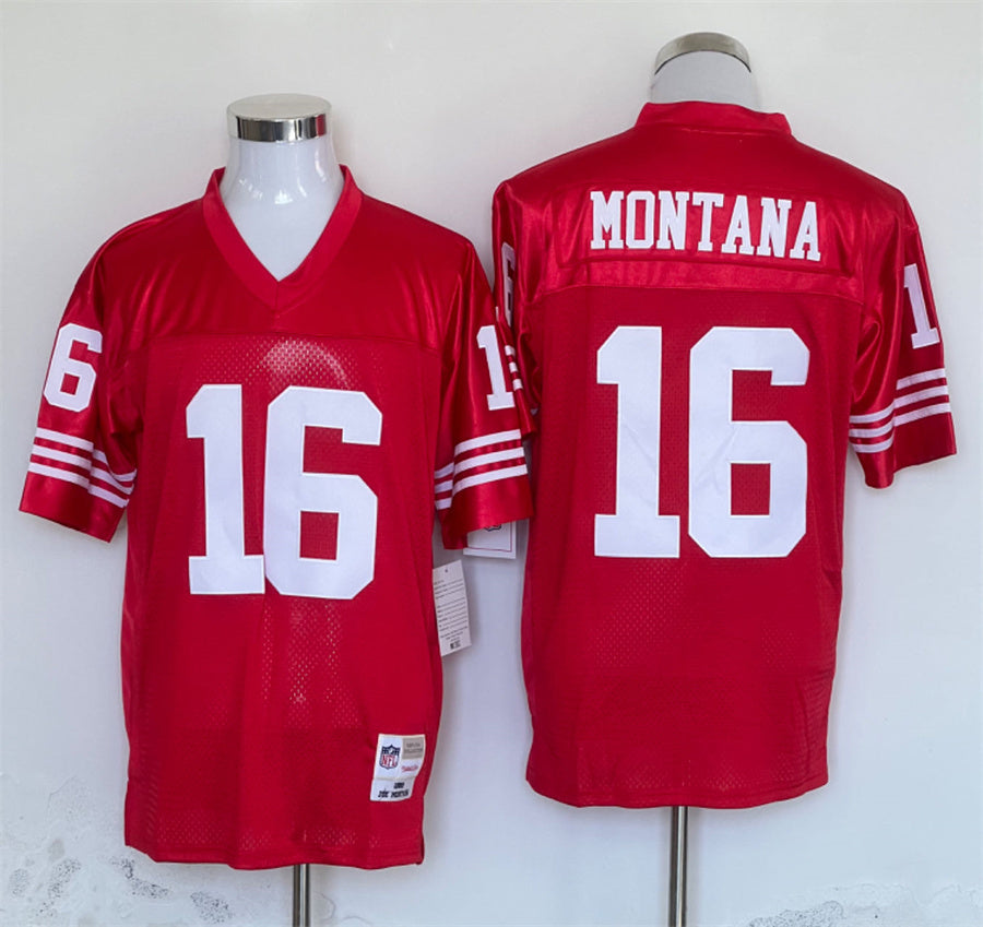 Men’s San Francisco 49ers Joe Montana Mitchell & Ness Scarlet Legacy Jersey