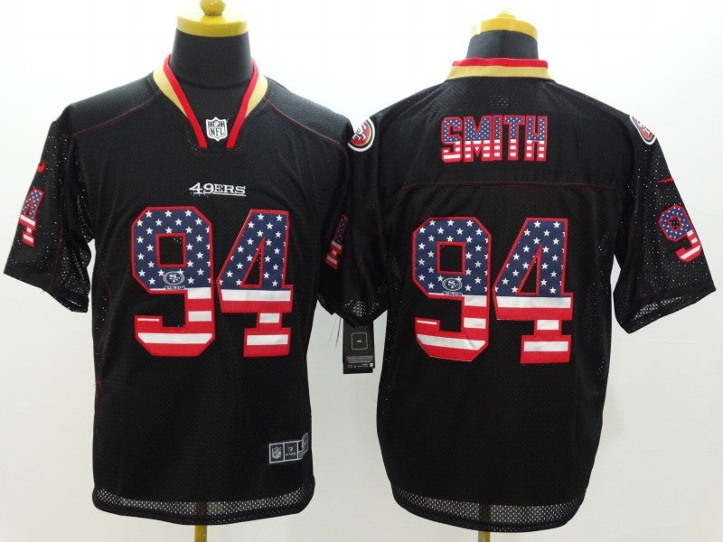 Men’s San Francisco 49ers Justin Smith #94 Black Jersey