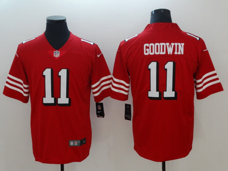 Men’s San Francisco 49ers Marquise Goodwin #11 Red Jersey