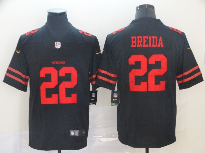 Men’s San Francisco 49ers Matt Breida #22 Black Jersey