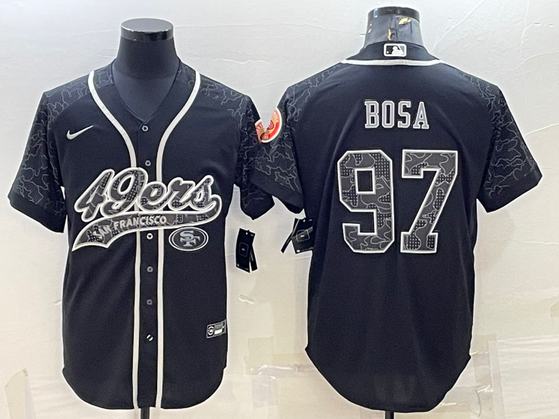 Men’s San Francisco 49ers Nick Bosa #97 Black Retired RFLCTV Limited Jersey Joint Edition