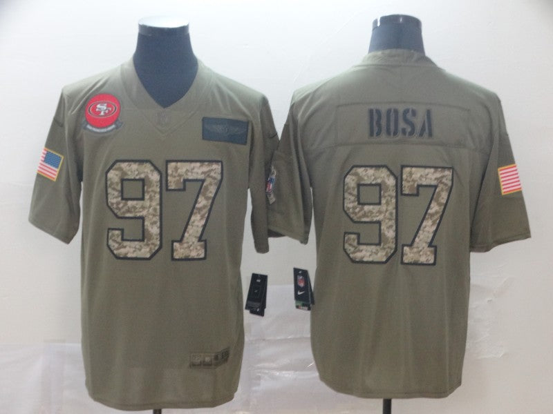 Men’s San Francisco 49ers Nick Bosa #97 Brown Jersey