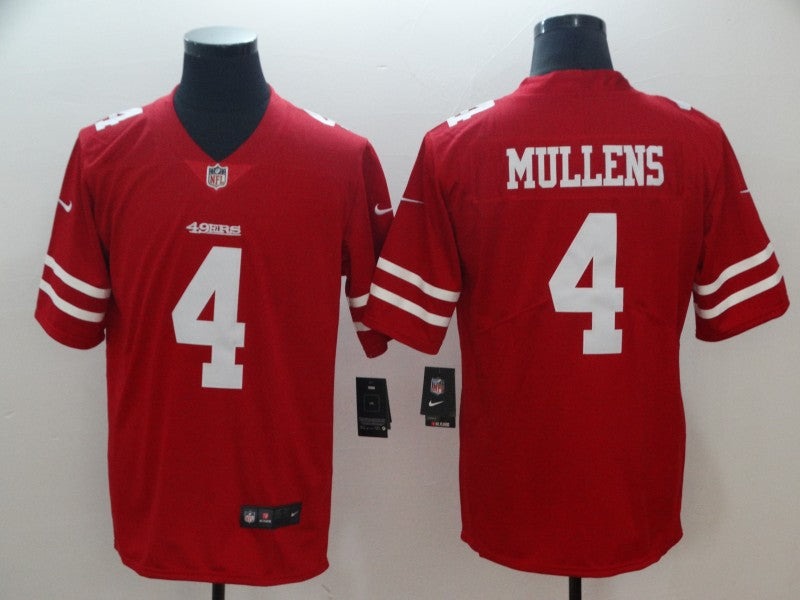 Men’s San Francisco 49ers Nick Mullens #4 Red Jersey