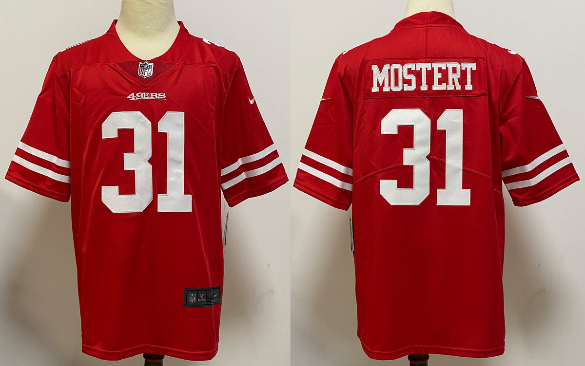 Men’s San Francisco 49ers Raheem Mostert #31 Red Jersey