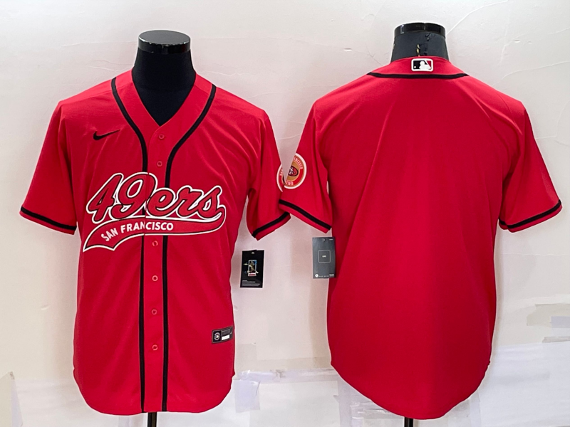 Men’s San Francisco 49ers Red Blank Jersey