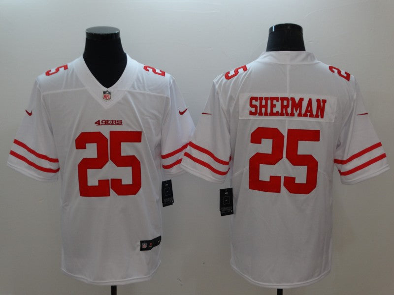 Men’s San Francisco 49ers Richard Sherman #25 White Jersey