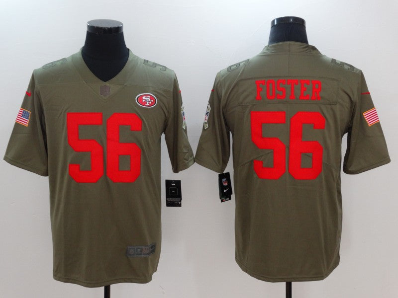 Men’s San Francisco 49ers Ruben Foster #56 Brown Jersey