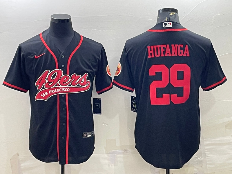 Men’s San Francisco 49ers Talanoa Hufanga #29 Black Jersey Joint Edition