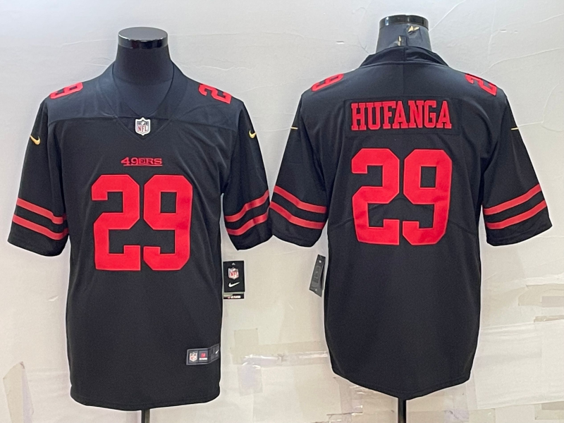 Men’s San Francisco 49ers Talanoa Hufanga #29 Black Jersey