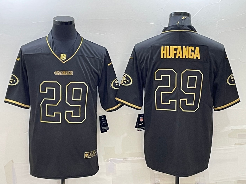 Men’s San Francisco 49ers Talanoa Hufanga #29 Black Jersey