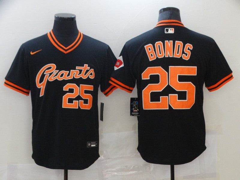 Men’s San Francisco Giants Barry Bonds #25 Black Jersey