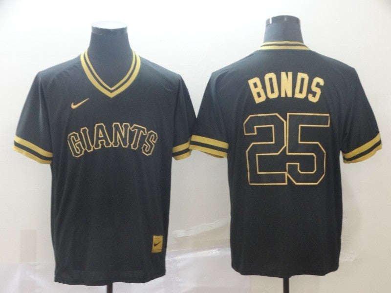 Men’s San Francisco Giants Barry Bonds #25 Black Stitched Jersey