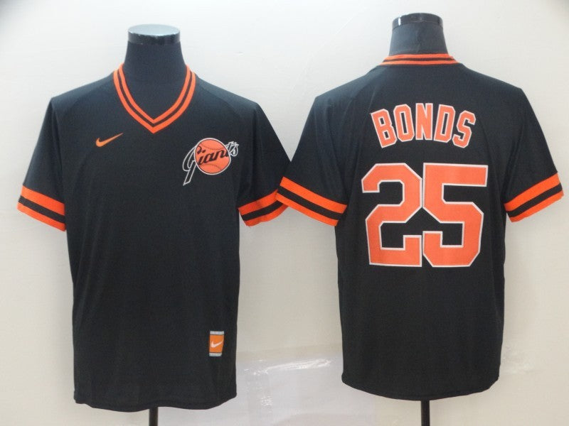 Men’s San Francisco Giants Barry Bonds #25 Black Stitched Jersey