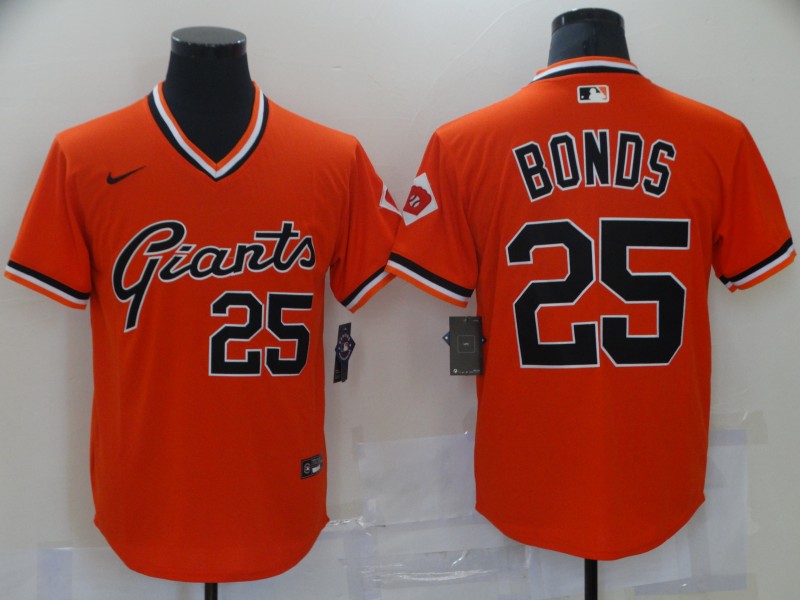 Men’s San Francisco Giants Barry Bonds #25 Orange Jersey