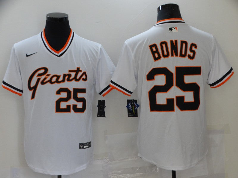 Men’s San Francisco Giants Barry Bonds #25 White Jersey