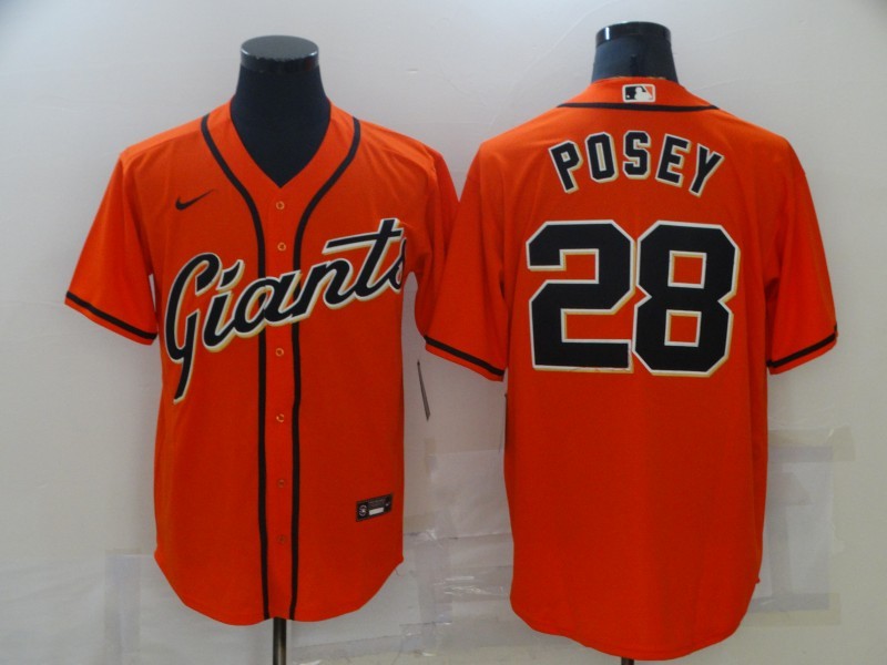 Men’s San Francisco Giants Buster Posey #28 Orange Baseball Jersey