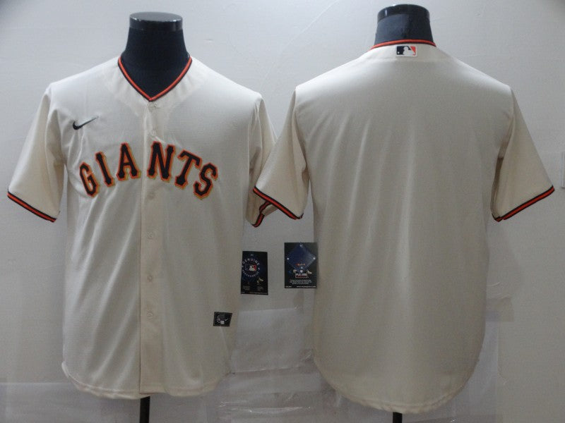 Men’s San Francisco Giants Cream Home Blank Jersey
