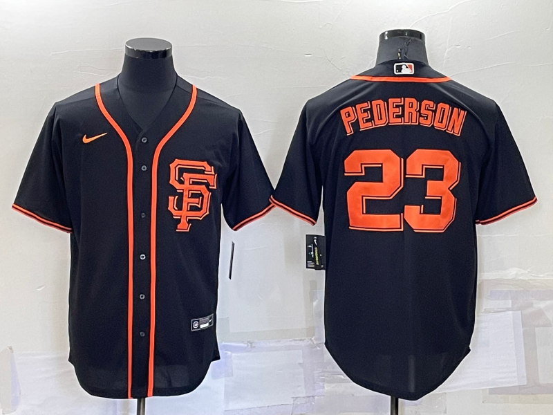 Men’s San Francisco Giants Joc Pederson #23 Black Baseball Jersey