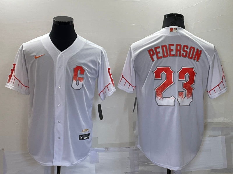 Men’s San Francisco Giants Joc Pederson #23 White Baseball Jersey City Edition