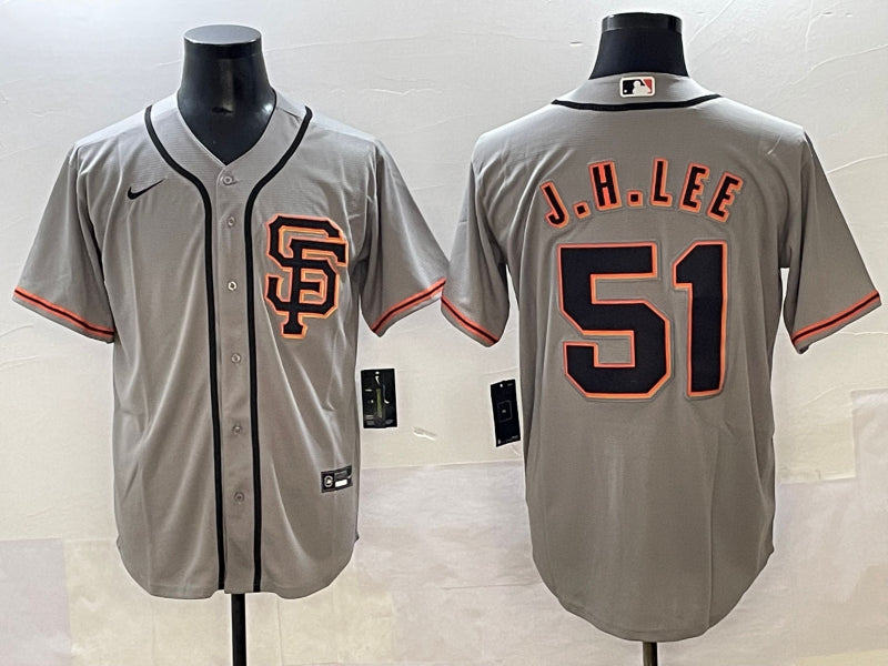 Men’s San Francisco Giants Jung Hoo Lee #51 Gray Limited Jersey