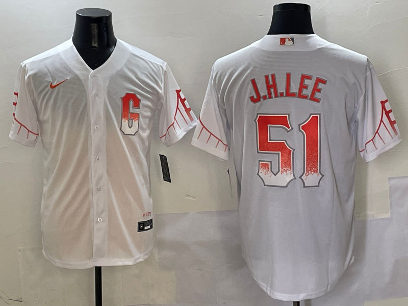 Men’s San Francisco Giants Jung Hoo Lee #51 White City Connect Limited Jersey