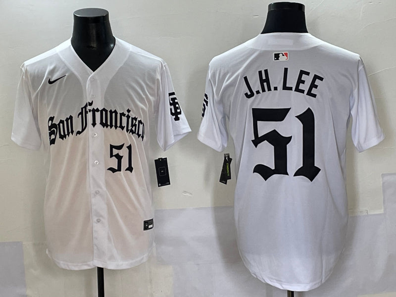 Men’s San Francisco Giants Jung Hoo Lee #51 White Jersey