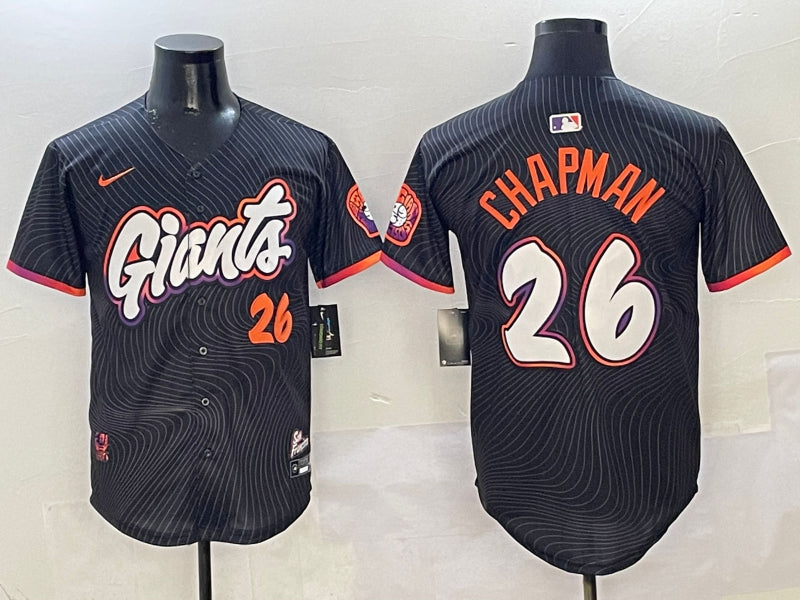 Men’s San Francisco Giants Matt Chapman #26 Black 2025 City Connect Limited Jersey
