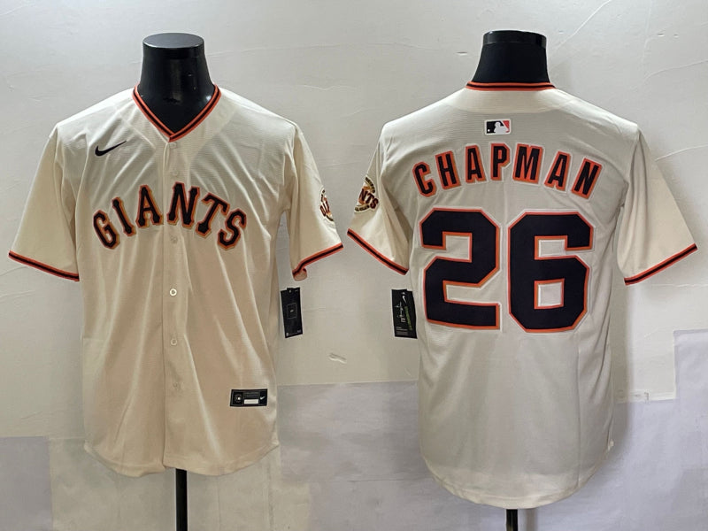 Men’s San Francisco Giants Matt Chapman #26 Cream Home Limited Jersey