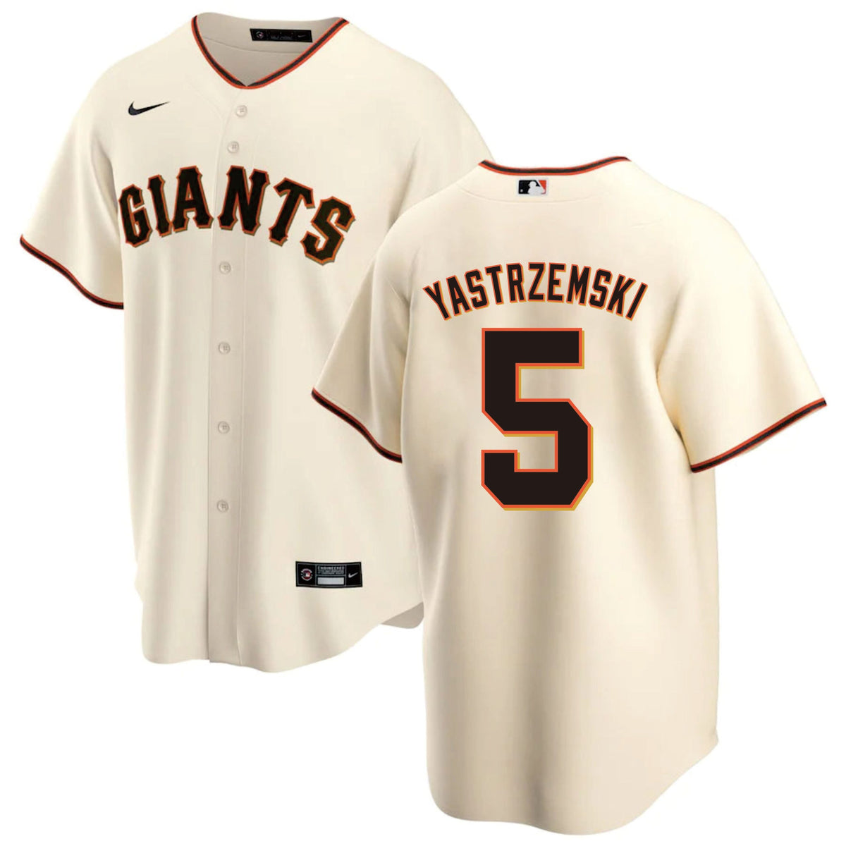 Men’s San Francisco Giants Mike Yastrzemski #5 Beige Baseball Jersey