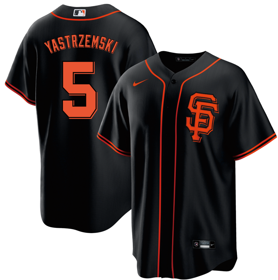 Men’s San Francisco Giants Mike Yastrzemski #5 Black Baseball Jersey