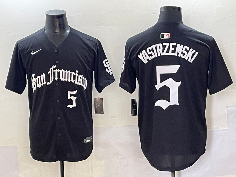 Men’s San Francisco Giants Mike Yastrzemski #5 Black Jersey
