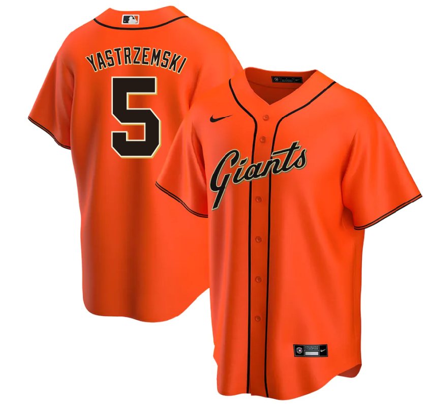Men’s San Francisco Giants Mike Yastrzemski #5 Orange Baseball Jersey