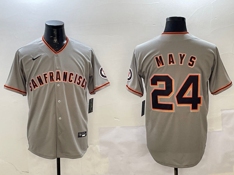 Men’s San Francisco Giants Willie Mays #24 Gray Jersey