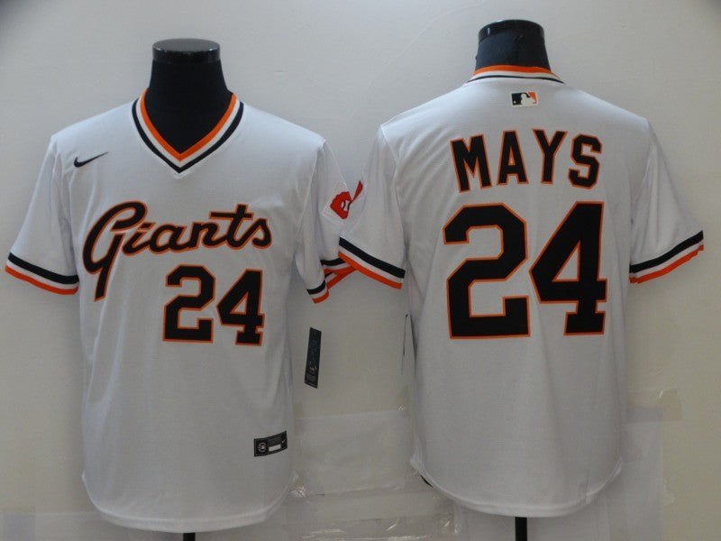 Men’s San Francisco Giants Willie Mays #24 White Jersey