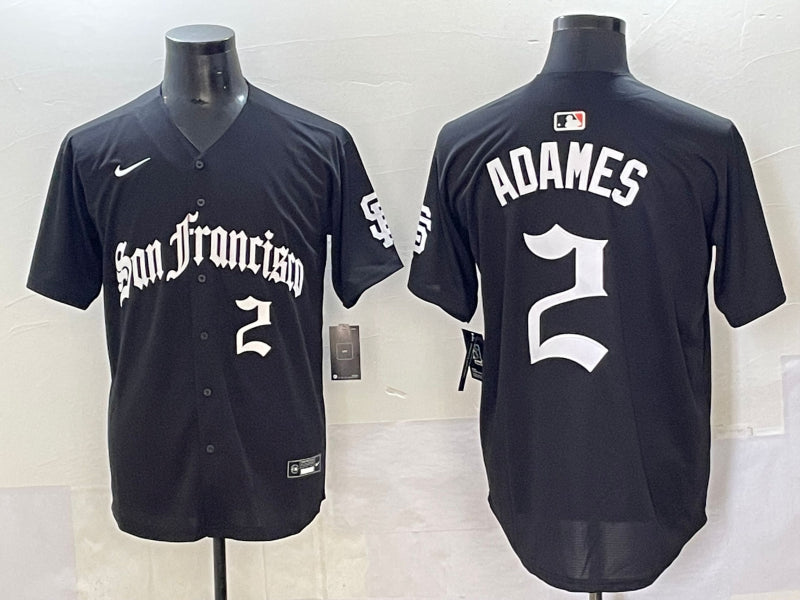 Men’s San Francisco Giants Willy Adames #2 Black Jersey
