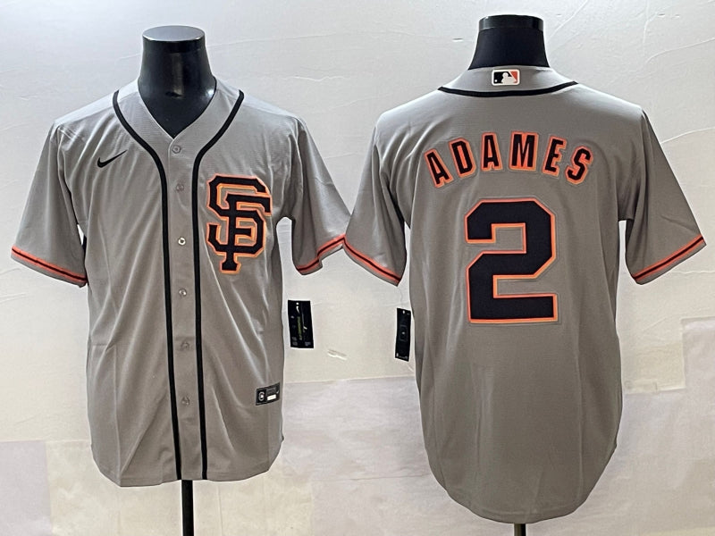 Men’s San Francisco Giants Willy Adames #2 Gray Limited Jersey