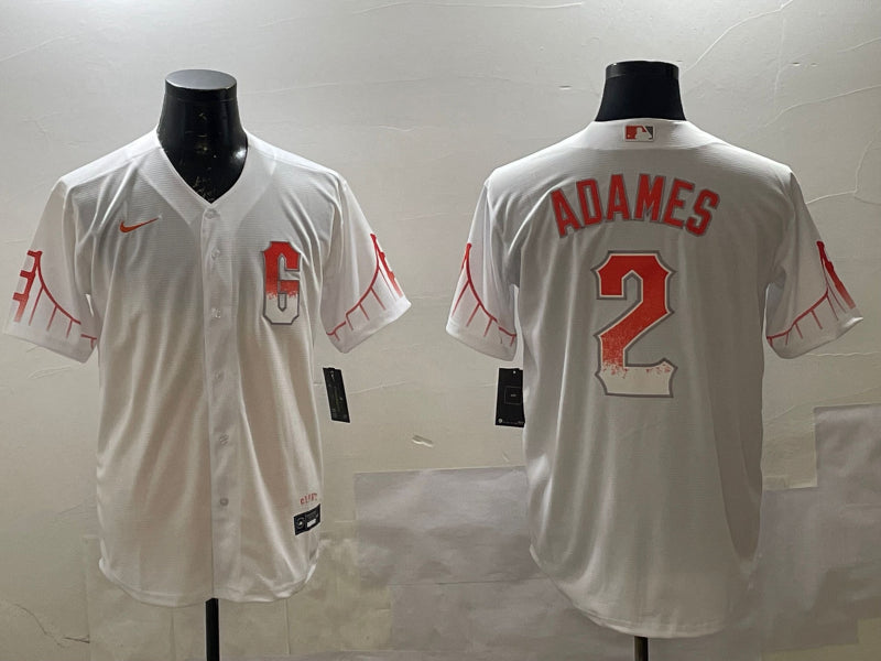 Men’s San Francisco Giants Willy Adames #2 White City Connect Jersey