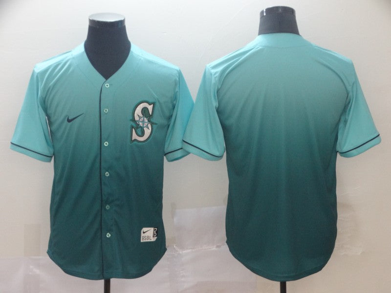 Men’s Seattle Mariners Aqua Blank Jersey