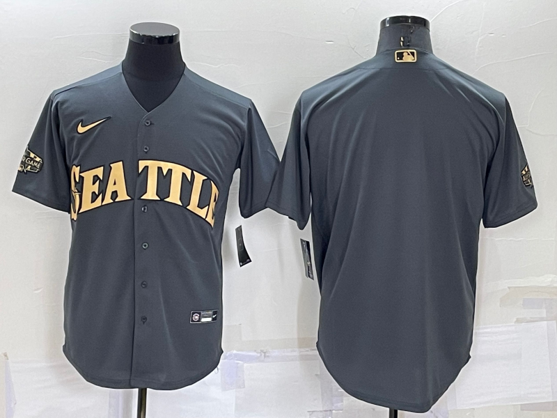 Men’s Seattle Mariners Dark Gray Blank Jersey