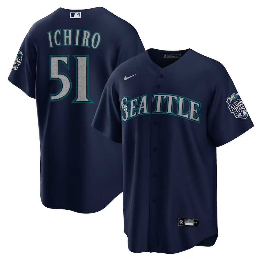 Men’s Seattle Mariners Ichiro Suzuki #51 Navy Alternate Jersey